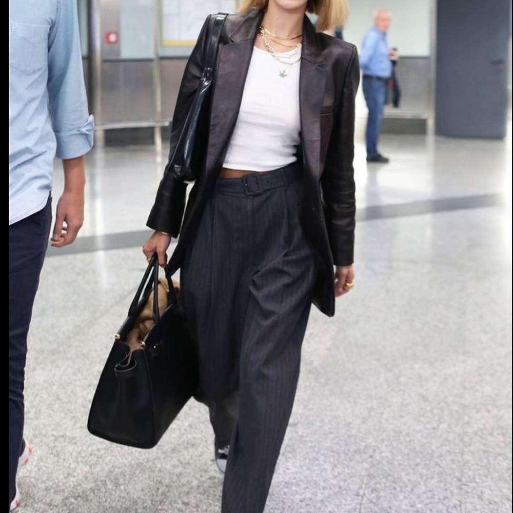 Leather blazer